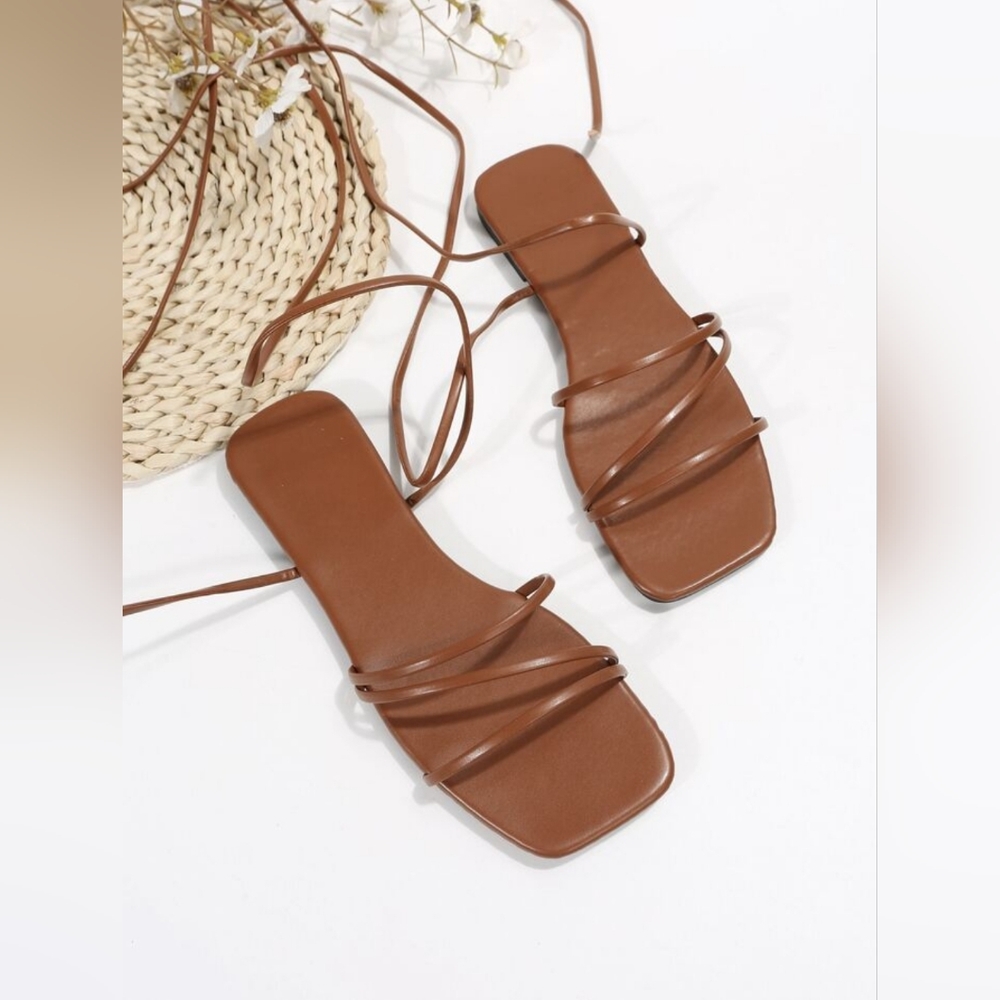 Strappy Lace Up Sandals